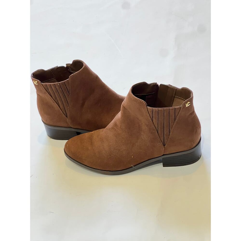 LIZ CLAIBORNE GIRLS TAN BOOTIES SIZE 6 1/2